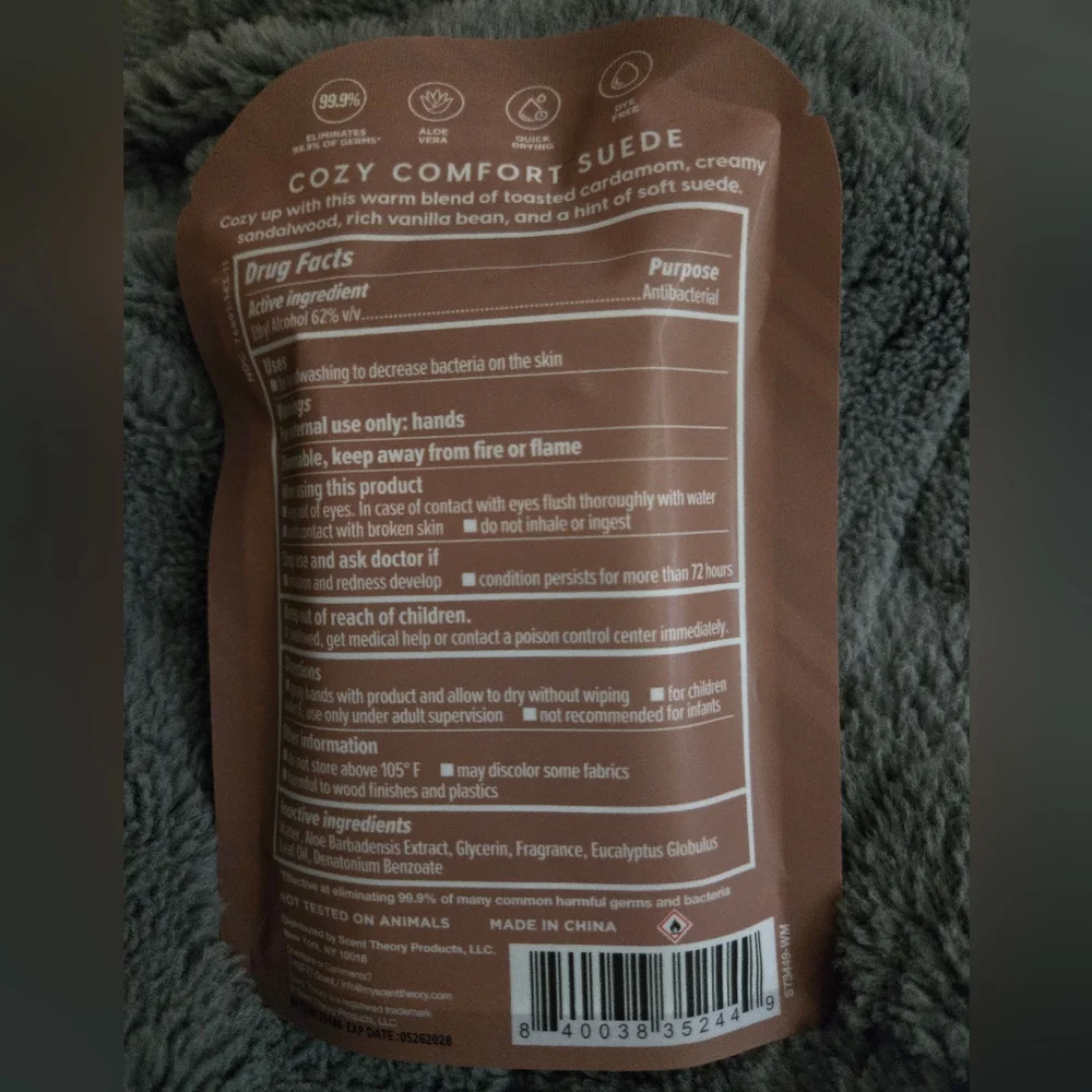 Scent Theory Cozy Comfort Suede Hand Sanitizer - Picture 2 of 4